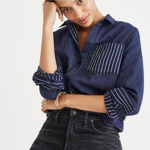 Madewell Striped button down casual shirt (L)